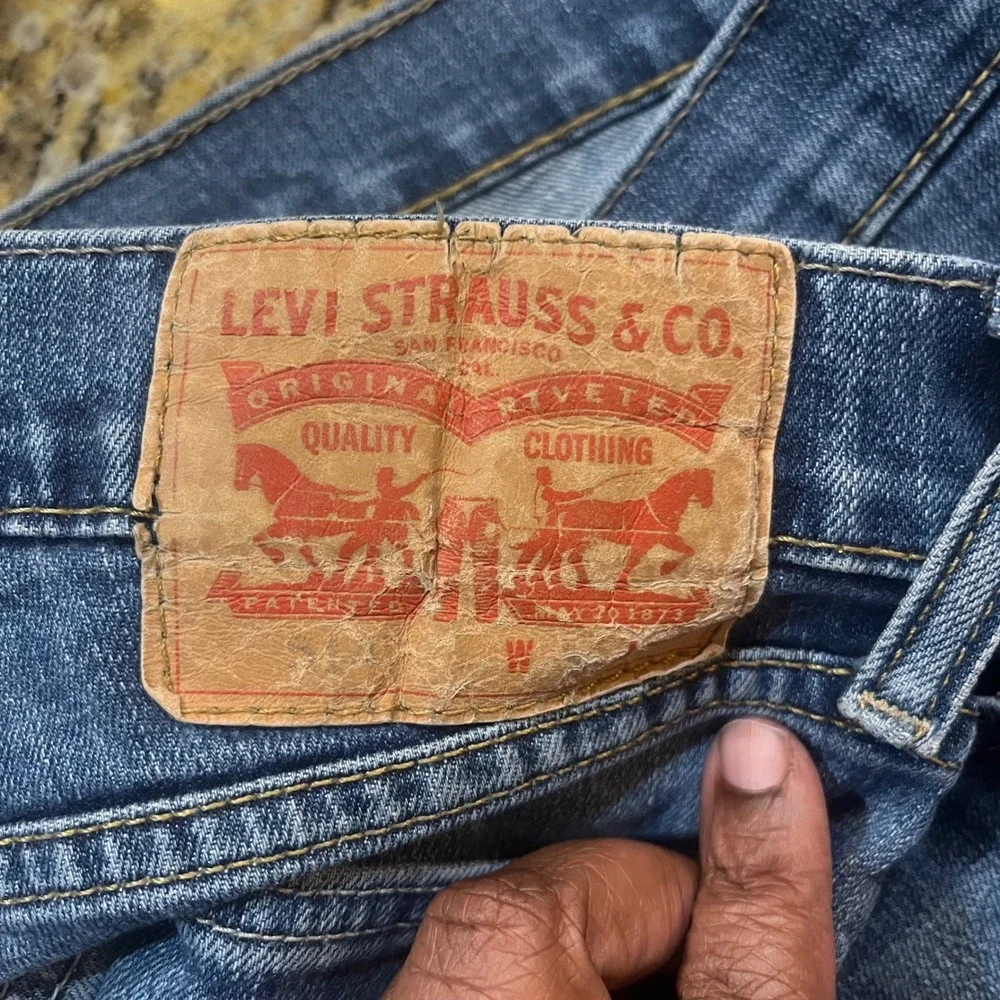 Levi‎ Mens 514 Straight Leg Blue Denim Jeans 36x34 Medium Wash
